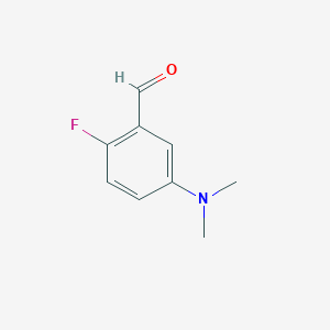 molecular formula C9H10FNO B8456001 5-Dimethylamino-2-fluorobenzaldehyde 