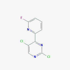 molecular formula C9H4Cl2FN3 B8456007 2,5-Dichloro-4-(6-fluoropyridin-2-yl)pyrimidine 