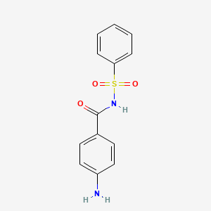 molecular formula C13H12N2O3S B8456019 N-(benzenesulfonyl)-p-aminobenzamide 