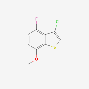 molecular formula C9H6ClFOS B8456041 3-Chloro-4-fluoro-7-methoxy-1-benzothiophene 
