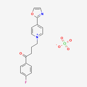 molecular formula C18H16ClFN2O6 B8456100 1-[4-(4-Fluorophenyl)-4-oxobutyl]-4-(1,3-oxazol-2-YL)pyridin-1-ium perchlorate CAS No. 61334-98-3