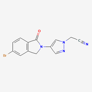 2-[4-(5-Bromo-1-oxo-isoindolin-2-yl)pyrazol-1-yl]acetonitrile