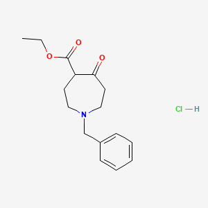molecular formula C16H22ClNO3 B8456138 Ethyl 1-benzyl-5-oxoazepane-4-carboxylate hydrochloride CAS No. 19786-57-3
