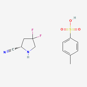 (2S)-4,4-difluoropyrrolidine-2-carbonitrile;4-methylbenzenesulfonic acid