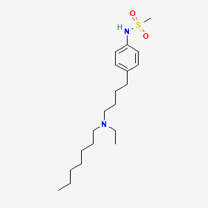 molecular formula C20H36N2O2S B8456171 N-(4-(4-(Ethylheptylamino)butyl)phenyl)methanesulfonamide CAS No. 100632-59-5