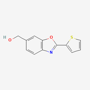 molecular formula C12H9NO2S B8456194 (2-Thiophen-2-yl-benzoxazol-6-yl)methanol 