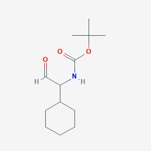 molecular formula C13H23NO3 B8456211 (1-Cyclohexyl-2-oxo-ethyl)-carbamic acid tert-butyl ester 