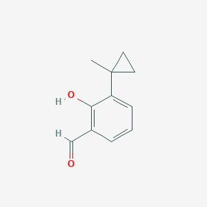 molecular formula C11H12O2 B8456217 2-Hydroxy-3-(1-methylcyclopropyl)-benzaldehyde 