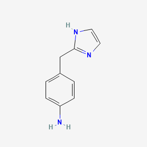 molecular formula C10H11N3 B8456319 p-(1-Imidazolylmethyl)aniline 