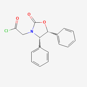 molecular formula C17H14ClNO3 B8456330 3-Oxazolidineacetyl chloride, 2-oxo-4,5-diphenyl-, (4S,5R)- CAS No. 198021-41-9