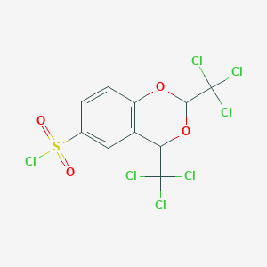 molecular formula C10H5Cl7O4S B8456334 2,4-Bis(trichloromethyl)-2H,4H-1,3-benzodioxine-6-sulfonyl chloride CAS No. 61720-32-9