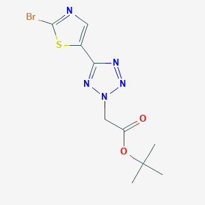 molecular formula C10H12BrN5O2S B8456365 tert-Butyl [5-(2-bromo-1,3-thiazol-5-yl)-2H-tetrazol-2-yl]acetate 