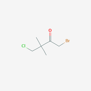 molecular formula C6H10BrClO B8456386 2-Butanone, 1-bromo-4-chloro-3,3-dimethyl- CAS No. 65990-05-8