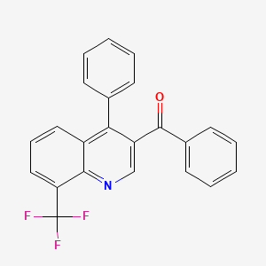 molecular formula C23H14F3NO B8456401 Phenyl[4-phenyl-8-(trifluoromethyl)quinolin-3-yl]methanone CAS No. 854765-40-5