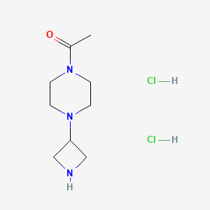 molecular formula C9H19Cl2N3O B8456412 1-Acetyl-4-(azetidin-3-yl)piperazine dihydrochloride CAS No. 178312-01-1