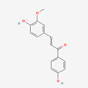 molecular formula C16H14O4 B8456433 3-(4-Hydroxy-3-methoxyphenyl)-1-(4-hydroxyphenyl)prop-2-en-1-one CAS No. 4376-58-3