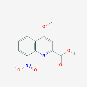 molecular formula C11H8N2O5 B8456435 4-Methoxy-8-nitroquinoline-2-carboxylic acid 