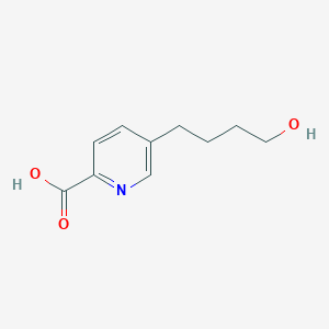 molecular formula C10H13NO3 B8456448 5-(4-hydroxybutyl)pyridine-2-carboxylic acid 