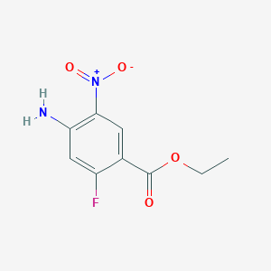 molecular formula C9H9FN2O4 B8456460 Ethyl 4-amino-2-fluoro-5-nitrobenzoate 