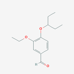 molecular formula C14H20O3 B8456465 3-Ethoxy-4-(1-ethyl-propoxy)-benzaldehyde 