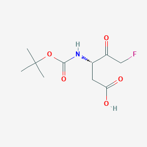molecular formula C10H16FNO5 B8456487 (S)-3-((tert-Butoxycarbonyl)amino)-5-fluoro-4-oxopentanoic acid 