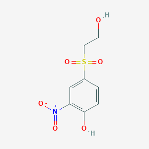 molecular formula C8H9NO6S B8456519 4-(2-Hydroxyethanesulfonyl)-2-nitrophenol CAS No. 41687-40-5