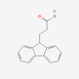 molecular formula C16H14O2 B8456549 9H-Fluorene-9-propanoic acid CAS No. 97634-43-0