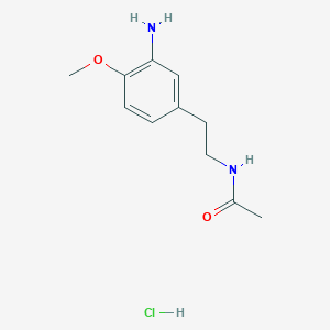 molecular formula C11H17ClN2O2 B8456554 N-(3-Amino-4-methoxyphenethyl)acetamide hydrochloride CAS No. 212828-82-5