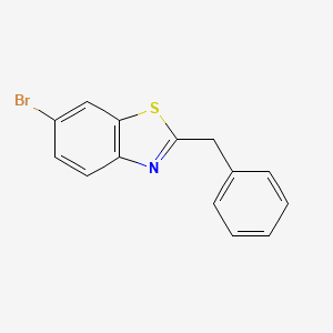 molecular formula C14H10BrNS B8456571 2-Benzyl-6-bromo-1,3-benzothiazole 