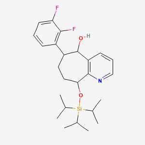 6-(2,3-difluorophenyl)-9-tri(propan-2-yl)silyloxy-6,7,8,9-tetrahydro-5H-cyclohepta[b]pyridin-5-ol