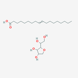 molecular formula C24H46O7 B8456612 2-(1,2-Dihydroxyethyl)oxolane-3,4-diol;octadec-9-enoic acid 
