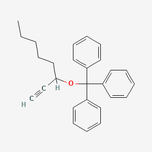 molecular formula C27H28O B8456619 3-Triphenylmethoxy-1-octyne CAS No. 52418-74-3