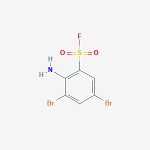 molecular formula C6H4Br2FNO2S B8456638 2-Amino-3,5-dibromobenzene-1-sulfonyl fluoride CAS No. 88149-43-3