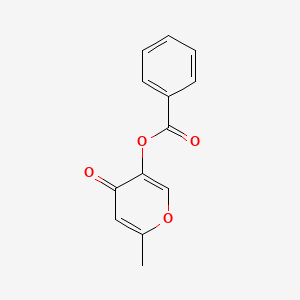 molecular formula C13H10O4 B8456696 6-Methyl-4-oxo-4h-pyran-3-yl benzoate CAS No. 838-76-6