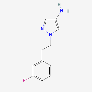 molecular formula C11H12FN3 B8456697 1-[2-(3-Fluoro-phenyl)-ethyl]-1H-pyrazol-4-ylamine 