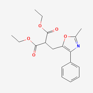 molecular formula C18H21NO5 B8456713 Diethyl [(2-methyl-4-phenyl-1,3-oxazol-5-yl)methyl]propanedioate CAS No. 89149-92-8