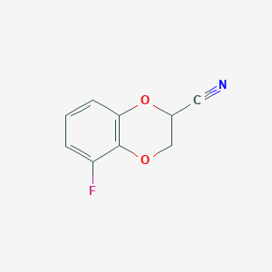 molecular formula C9H6FNO2 B8456794 5-Fluoro-1,4-benzodioxane-2-carbonitrile 