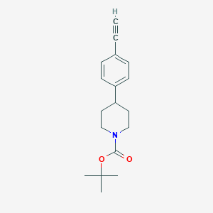 molecular formula C18H23NO2 B8456811 Tert-butyl 4-(4-ethynylphenyl)piperidine-1-carboxylate 