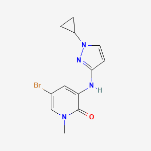 5-bromo-3-(1-cyclopropyl-1H-pyrazol-3-ylamino)-1-methylpyridin-one