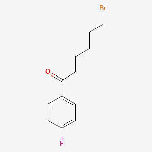 molecular formula C12H14BrFO B8456856 6-Bromo-1-(4-fluorophenyl)-1-hexanone 