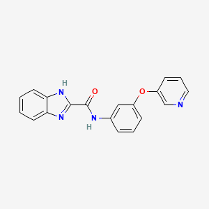 N-{3-[(Pyridin-3-yl)oxy]phenyl}-1H-benzimidazole-2-carboxamide