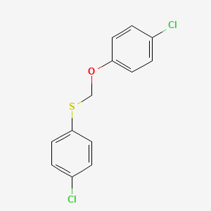 molecular formula C13H10Cl2OS B8456888 1-Chloro-4-{[(4-chlorophenoxy)methyl]sulfanyl}benzene CAS No. 68360-45-2