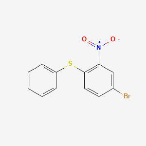 molecular formula C12H8BrNO2S B8456893 (4-Bromo-2-nitrophenyl)(phenyl)sulfane 