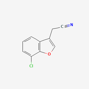 molecular formula C10H6ClNO B8456911 7-Chloro-3-benzofuranylacetonitrile 