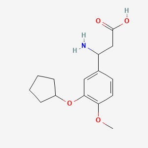 3-Amino-3-(3-cyclopentyloxy-4-methoxyphenyl)propanoic acid