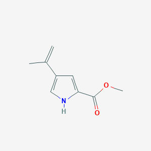 molecular formula C9H11NO2 B8456996 methyl 4-(prop-1-en-2-yl)-1H-pyrrole-2-carboxylate 