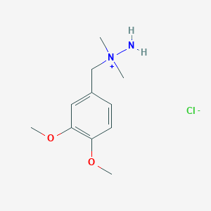 molecular formula C11H19ClN2O2 B008457 Hydrazinium, dimethyl(3,4-dimethoxybenzyl)-, chloride CAS No. 102570-95-6
