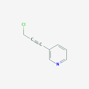 molecular formula C8H6ClN B8457034 1-Chloro-3-(3-pyridyl)-2-propyne 