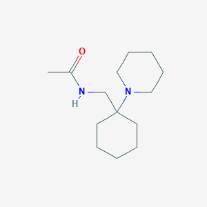 molecular formula C14H26N2O B8457083 N-{[1-(piperidin-1-yl)cyclohexyl]methyl}acetamide 