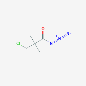 molecular formula C5H8ClN3O B8457093 3-Chloro-2,2-dimethyl-propionyl azide 